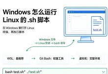 Windows怎么运行Linux的.sh脚本-djvps820